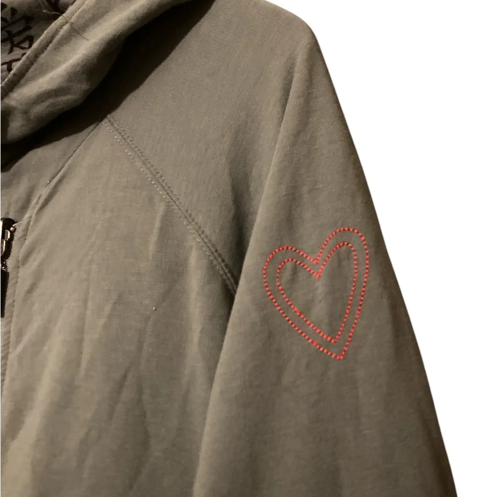 Peace Love World Reversible Oversized Hoodie - Picture 8 of 11